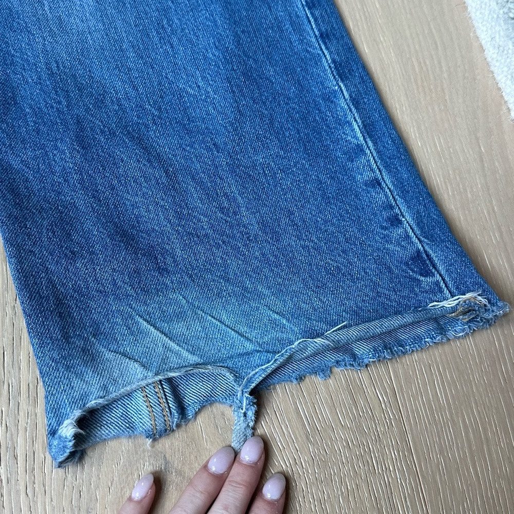 Zara Blue Wide Leg Jeans-Size 2 - Picture 4 of 5